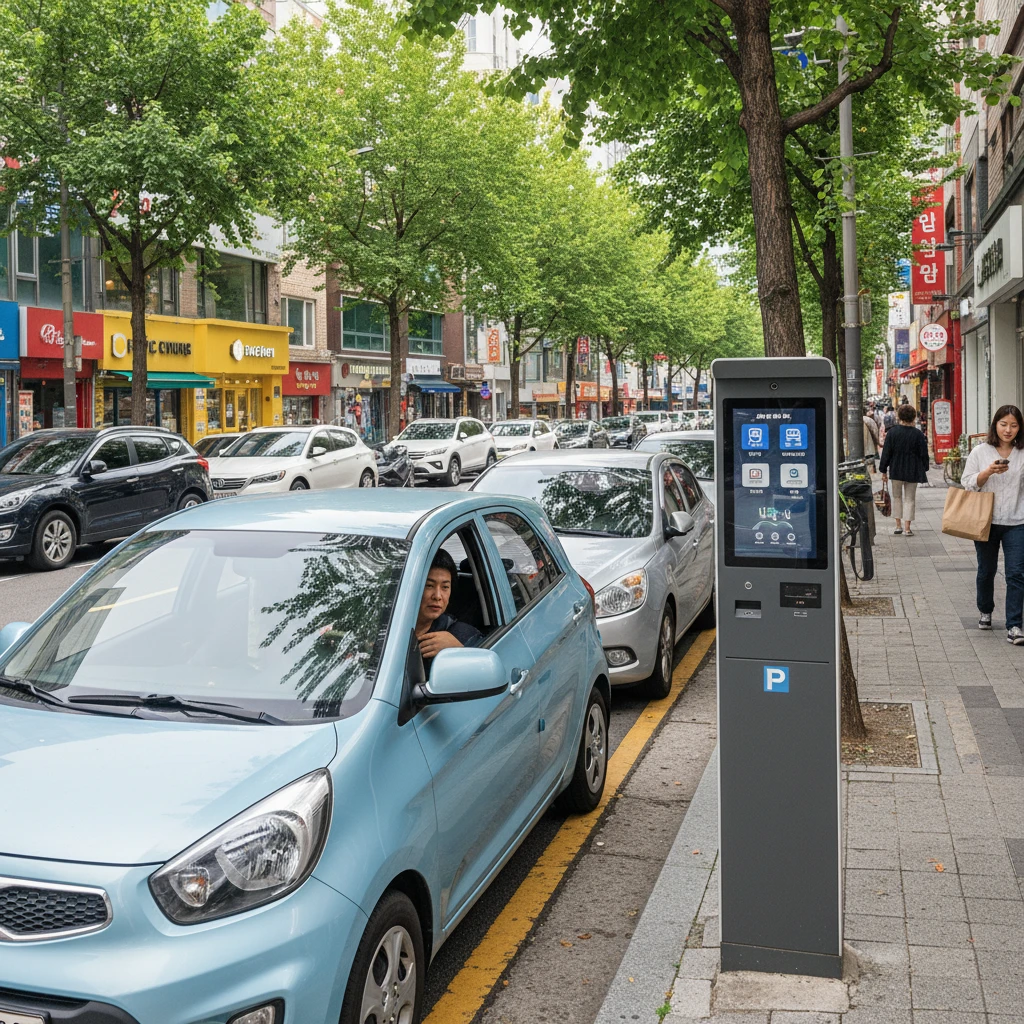 성내동 노상 공영주차장 전경
